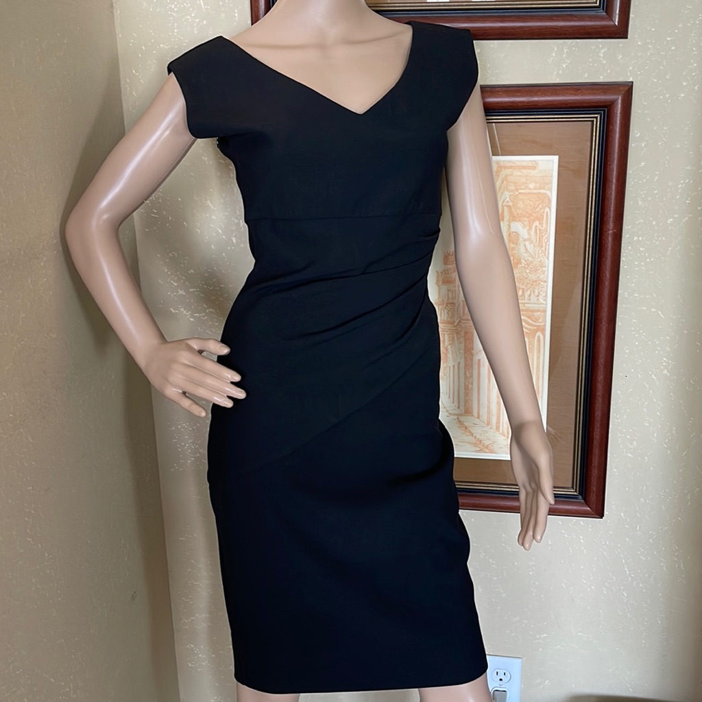 Diane Von Furstenberg Womens Dvf Black Cocktail Dress Sz 4 Or S
